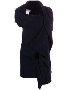 Yohji Yamamoto джемпер асимметричного кроя с короткими рукавами
