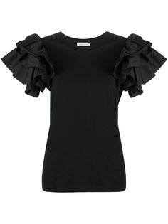 Alexander McQueen топ с оборками на рукавах