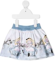 Monnalisa мини-юбка с графичным принтом