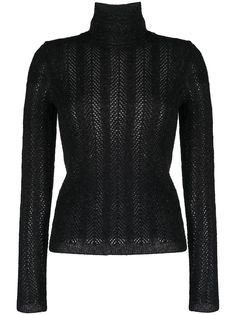 Saint Laurent джемпер с узором шеврон