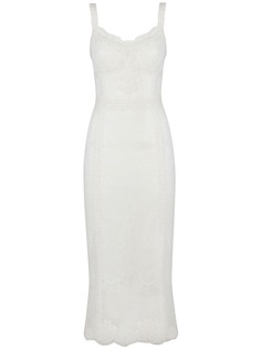 Dolce & Gabbana платье миди из цветочного кружева