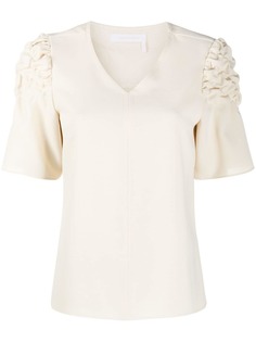 See by Chloé блузка с короткими рукавами и жатой отделкой