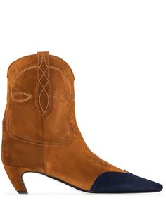 Khaite Dallas 45mm suede ankle boots