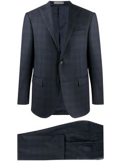 Corneliani клетчатый костюм с однобортным пиджаком