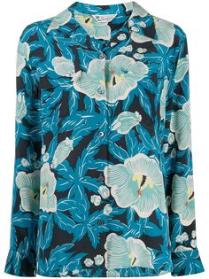 Equipment silk floral-print shirt
