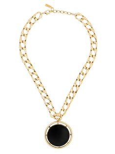 Saint Laurent circular pendant necklace