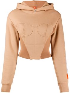 Heron Preston long-sleeved bustier hoodie