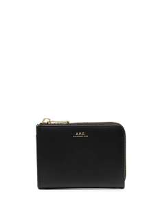 A.P.C. curved zip wallet