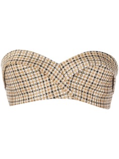 Ermanno Scervino plaid check bustier top