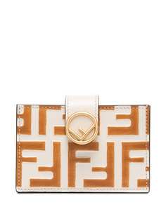 Fendi painted FF motifs leather cardholder