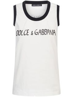 Dolce & Gabbana топ без рукавов с логотипом