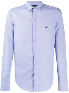 Emporio Armani logo embroidered shirt