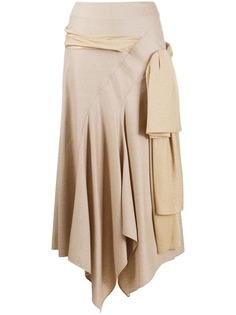 Chloé юбка с асимметричным подолом