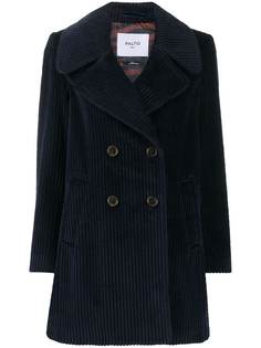 Paltò double-breasted velvet coat