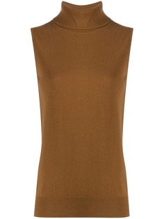 N.Peal sleeveless roll neck cashmere sweater
