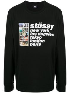 Stussy футболка Italic Collage с длинными рукавами