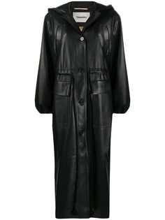 Nanushka belted single-breasted coat