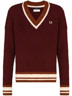 Nicholas Daley свитер в рубчик из коллаборации с Fred Perry