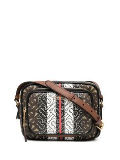 Burberry каркасная сумка с полосками и монограммой