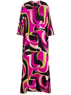 Emilio Pucci длинное платье с принтом