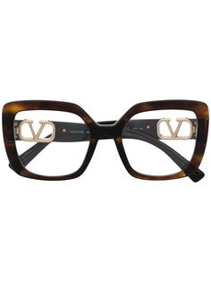 Valentino Eyewear очки в квадратной оправе черепаховой расцветки