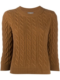 N.Peal crew neck cable knit sweater