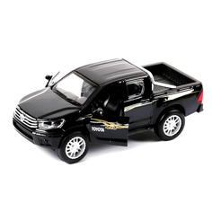 Машинка Технопарк Toyota Hilux черная 12 см