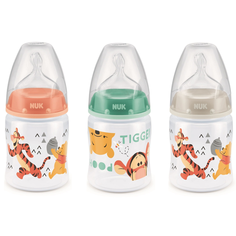 Бутылочка Nuk Disney Winnie The Pooh с силиконовой соской р. M, полипропилен, с 6 мес, 150 мл, 1 шт