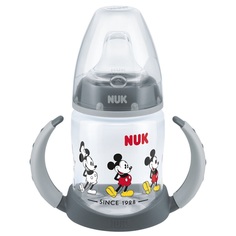 Бутылочка Nuk Disney Mickey Mouse с силиконовой насадкой и ручками, полипропилен, с 6 мес, 150 мл