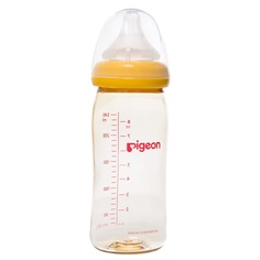 Бутылочка Pigeon Peristaltic Plus с силиконовой соской, пластик, с 3 мес, 240 мл, 1 шт