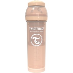 Бутылочка Twistshake Pastel для кормления антиколиковая, пластик, с 4 мес, 330 мл