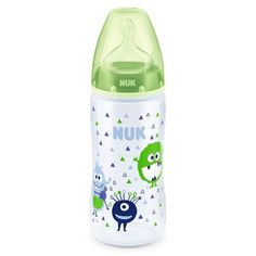 Бутылочка Nuk с силиконовой соской отверстием М, полипропилен, 0-6 мес, 300 мл