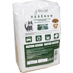 Пеленка Glory Life с липким фиксированным слоем одноразовые, 60 х 40 см, 5 шт