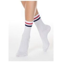 Носки Conte Elegant Active 19С-65СП 157, размер 25, белый/красный