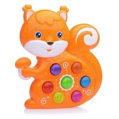 Развивающая игрушка Азбукварик Веселушки Белочка оранжевый