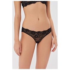 Innamore Трусы кружевные бразильяна низкой посадки, размер 2(42), черный