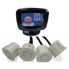 Задние парктроники, монитор AVS PS-524 белый