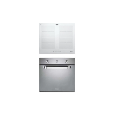 Комплект встраиваемой техники DeLonghi PIND 5 B + DVX 6 PPX белый/серебристый