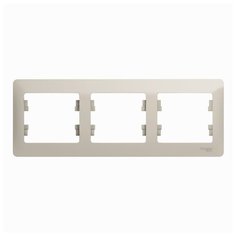 Рамка 3п Schneider Electric GLOSSA GSL000903, бежевый