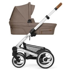 Универсальная коляска Mutsy Nio Adventure (2 в 1) dune grey/cognac grip standart, цвет шасси: серебристый