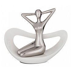 Ваза Lefard 139-316, белый/серебряный