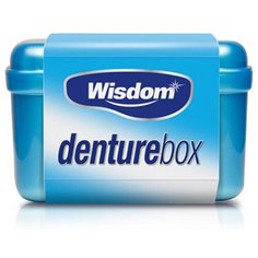 Wisdom контейнер для зубных протезов Denture box без съемного контейнера, синий