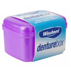 Wisdom контейнер для зубных протезов Denture box без съемного контейнера, фиолетовый
