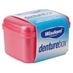 Wisdom контейнер для зубных протезов Denture box без съемного контейнера, красный