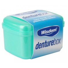 Wisdom контейнер для зубных протезов Denture box без съемного контейнера, зеленый