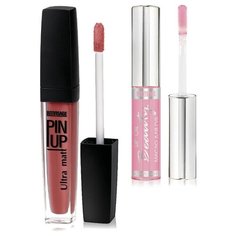 LUXVISAGE Блеск для губ Pin Up Ultra Matt и масло для губ, 27 flirt peach/1 ягодный эликсир