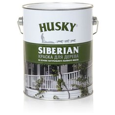Краска алкидная HUSKY для дерева на льняном масле полуматовая белый 2.7 л