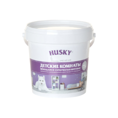 Краска акриловая HUSKY для детских комнат для детской моющаяся матовая белый 0.9 л