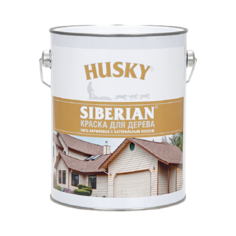 Краска акриловая HUSKY Siberian для дерева полуматовая белый 2.7 л