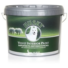 Краска акриловая HUSKY Velvet Interior Paint для стен и потолков влагостойкая моющаяся матовая белый 9 л